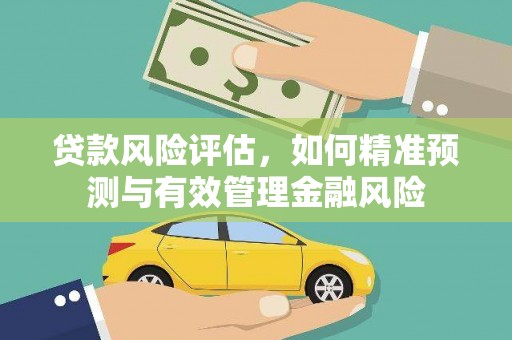 霍城贷款风险评估，如何精准预测与有效管理金融风险