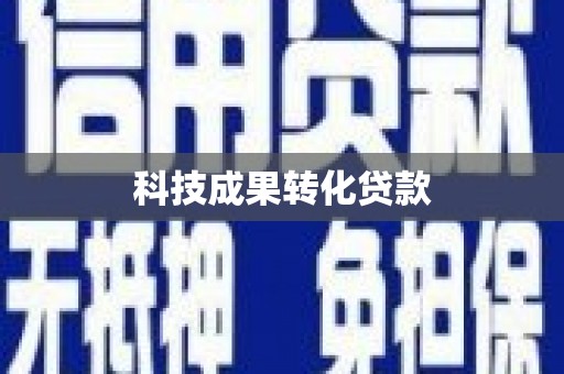 成武科技成果转化贷款