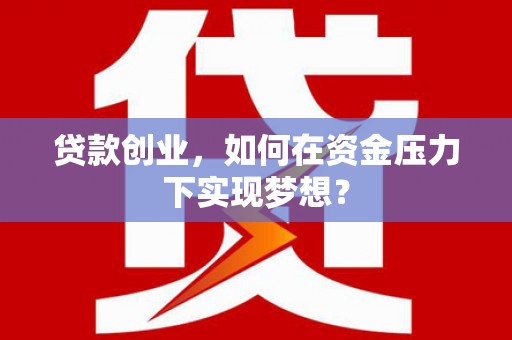 大林贷款创业，如何在资金压力下实现梦想？