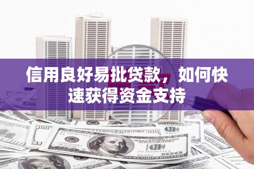 天宁信用良好易批贷款，如何快速获得资金支持